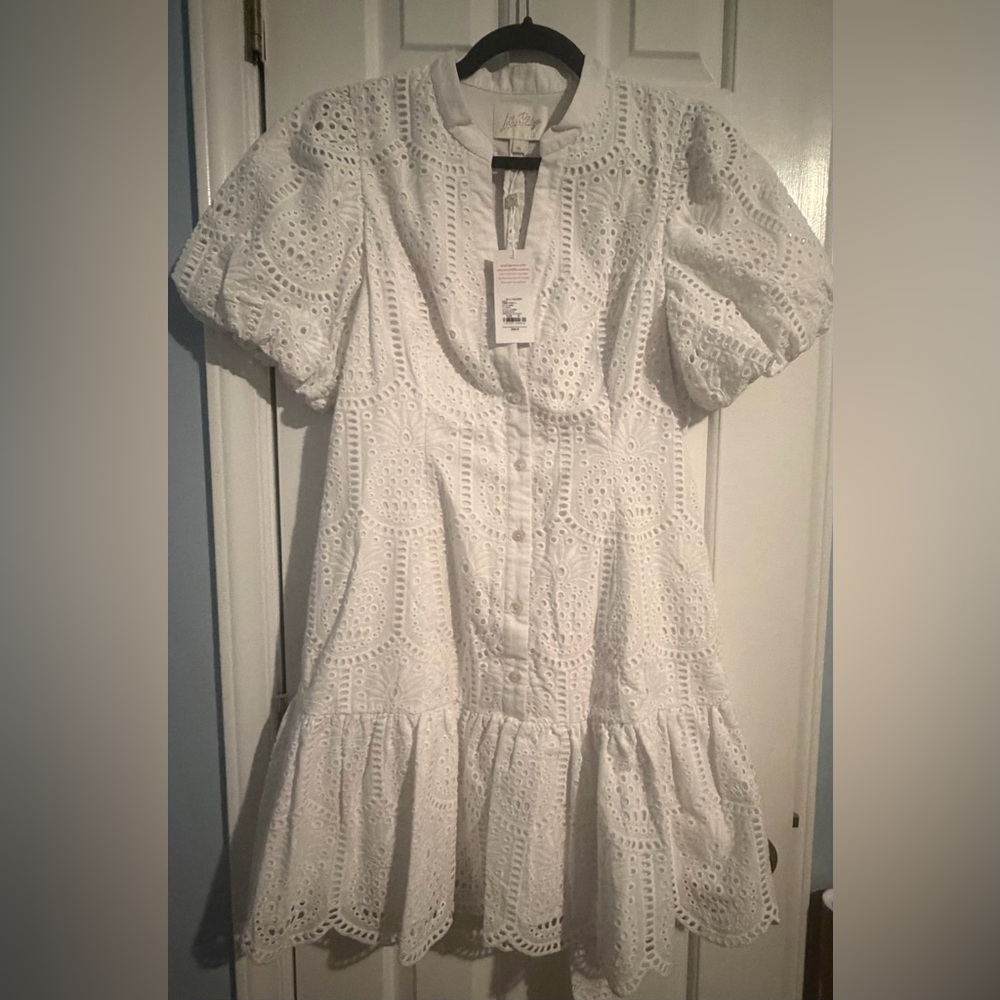 Lilly Pulitzer White Eyelet Mini Dress - Picture 7 of 11